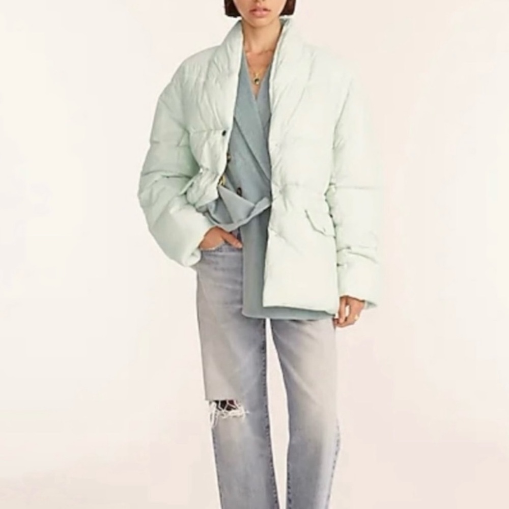 J. Crew Mint Puffer